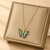 Colgante de mariposa degradado verde accesorio de moda para hombres - comprar online