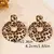 Pendientes colgantes con estampado de leopardo de inspiración boho chic para mujeres en internet