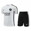 Kit de Treino PSG Camisa e Bermuda 23/24 Branco e Preto - Nike