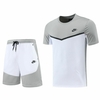 Conjunto Nike Camisa e Bermuda - Cinza e Branco