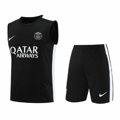 Kit de Treino PSG Regata e Bermuda 23/24 Preto - Nike