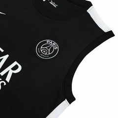 Kit de Treino PSG Regata e Bermuda 23/24 Preto - Nike - Kxis Pe - Qualidade e Elegância!