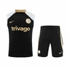 Kit de Treino Chelsea Preto Dourado Regata e Bermuda - Nike