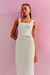 VESTIDO MIDI PILAR TUBO OFF WHITE - Talencce