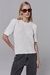 BLUSA CAMYS NEW PUFF EM TRICOT GOLA U OFF WHITE - Talencce