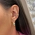 Piercing Fake Com Corte Zircônias Colors Banhado a Ouro - comprar online
