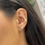 Brinco Ear Hook Em Zircônias Cristal Banhado a Ouro - comprar online