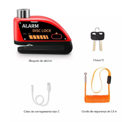 Alarme Para Motocicleta e Bicicleta Disco Bloqueio na internet