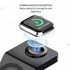 Estação de Carregamento Magnético Sem Fio para Iphone e Apple Watch - comprar online