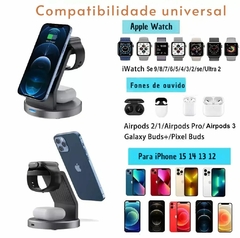 Estação de Carregamento Magnético Sem Fio para Iphone e Apple Watch na internet