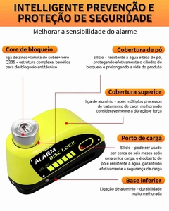 Imagem do Alarme Para Motocicleta e Bicicleta Disco Bloqueio