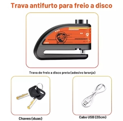 Imagem do Alarme Para Motocicleta e Bicicleta Disco Bloqueio