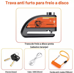 Alarme Para Motocicleta e Bicicleta Disco Bloqueio - comprar online