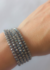 PULSERA CRISTAL ELASTICA GRIS - comprar online