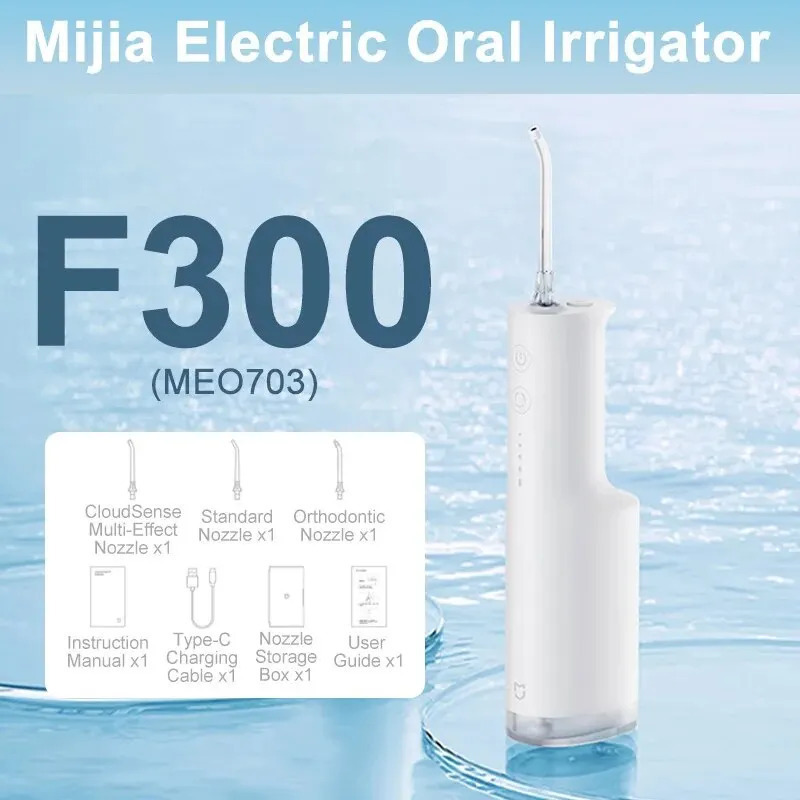 XIAOMI MIJIA F300 Irrigador Oral Eletrico Portatil Dentes Clareamento Limpado