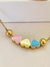 collar doble triple corazones