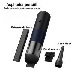 Aspirador de pó sem fio para carro, 3 em 1, Mini aspirador portátil na internet