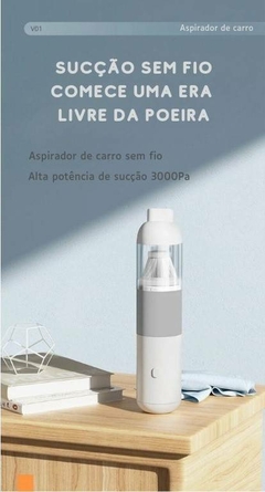 Aspirador de pó sem fio para carro, 3 em 1, Mini aspirador portátil