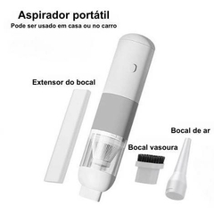 Aspirador de pó sem fio para carro, 3 em 1, Mini aspirador portátil - MultiMix Produtos