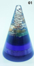 Orgonite Cone Alto M (BL) - Com Led