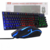 Kit Teclado E Mouse Gamer Preto Semi Mecânico LED RGB