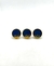 Imagem do BOTÃO ABS ref_ 136-20 Ouro com Resina Azul Translucido - Pacote com 250