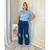 Wide Leg Plus size jeans lavagem escura rasgadinha Modelo Lançamento 2024 - loja online