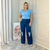 Wide Leg Plus size jeans lavagem escura rasgadinha Modelo Lançamento 2024 na internet