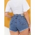 Imagem do Kit Short jeans Rasgado escuro short rasgado brilhoso jeans Feminino Modelo Lançamento 2024