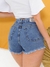 Kit Short jeans Rasgado escuro short rasgado brilhoso jeans Feminino Modelo Lançamento 2024