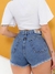 Kit Short jeans Rasgado escuro short rasgado brilhoso jeans Feminino Modelo Lançamento 2024 - loja online