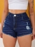 Kit Short jeans Rasgado escuro short rasgado brilhoso jeans Feminino Modelo Lançamento 2024 na internet