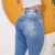 Calça Jeans Feminina skynni Lavagem Clara Marmorizada Linha Premium