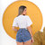 Shorts Jeans Feminino Curto Zattaza Glitter Linha Premium - comprar online