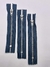 Zíper 3J com 10 cm Azul Marinho - Niquelado - Pacote com 100 - Cristal Aviamentos - Aviamentos para Jeans