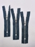 Zíper 3J com 10 cm Preto - Niquelado - Pacote com 100 - Cristal Aviamentos - Aviamentos para Jeans