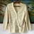 Cardigan Bege Vintage - Tamanho M