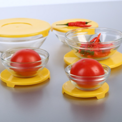 Bowls de Vidrio Con Tapa - Set x5 en internet