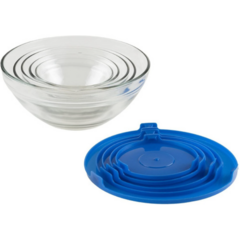 Bowls de Vidrio Con Tapa - Set x5 - Tu Tiendita Online