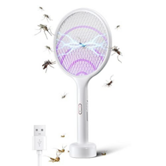 Raqueta Electrica Mata Moscas Y Mosquitos Con Base - comprar online