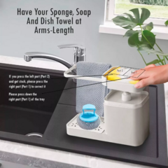 Dispenser Detergente Esponja Toalla Cocina Jabón Drenaje - tienda online