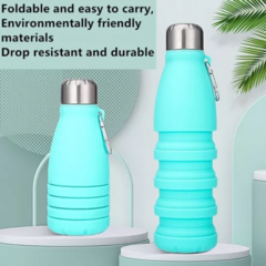 Botella Térmica Plegable de Silicona 550 ml - tienda online