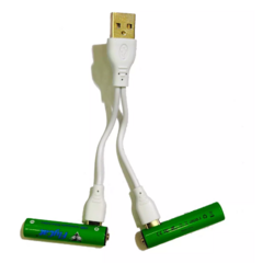 Pilas AAA Recargables Con Cable USB - comprar online