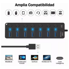 Hub de 7 Puertos Usb 3.0 - Tu Tiendita Online