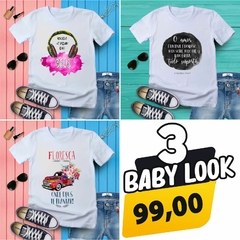 Kit com 3 Baby Look