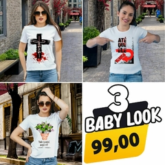 Kit com 3 Baby Look