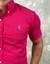 Camisa Manga Curta PRL Micro Xadrez Rosa - Todos Vestem Moda Masculina