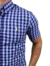 Camisa Manga Curta PRL Xadrez Azul