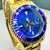 Relógio Rolex Submariner Skul Dourado azul linha Gold a prova dagua na internet