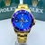 Relógio Rolex Submariner Skul Dourado azul linha Gold a prova dagua - comprar online